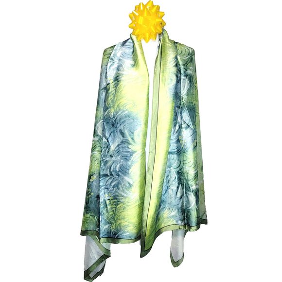 NWT Long Soft Scarf 35"x70" Rectangle Silk Feeling 100% Shawl Wrap 02071 - Picture 6 of 6